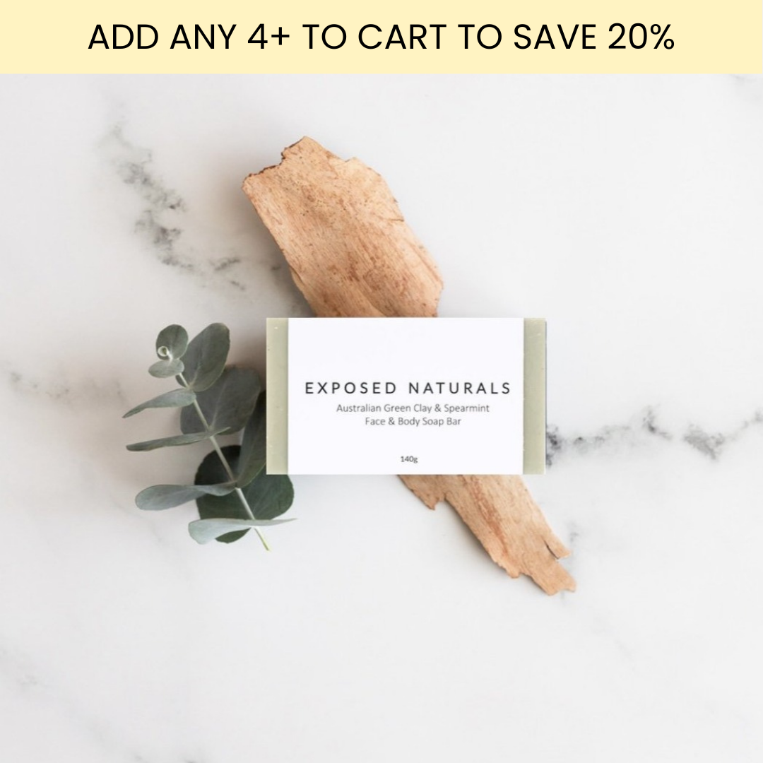 Australian Green Clay & Spearmint Face & Body Soap Bar 140g